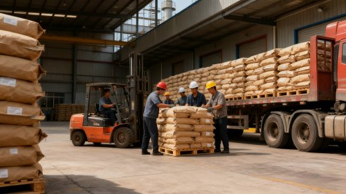 高粘型羧甲基纤维素产品装车运输中