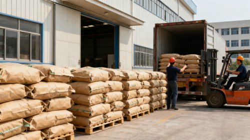 HPMC砂浆产品在工厂装车