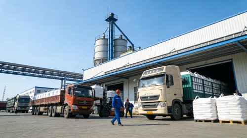 工厂装车区低黏度HPMC散装粉末装运