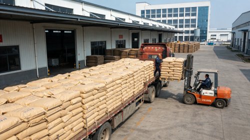 汕头羧甲基纤维素厂家工厂厂区装车现场