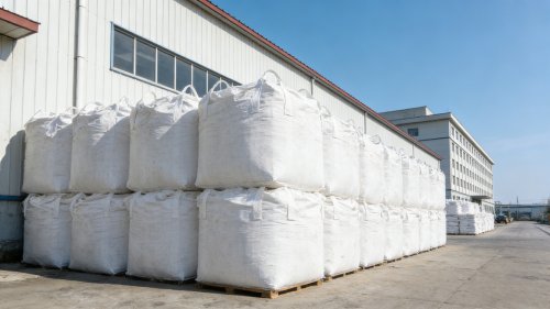 交联羧甲基纤维素钠粉末在厂区装车准备出厂