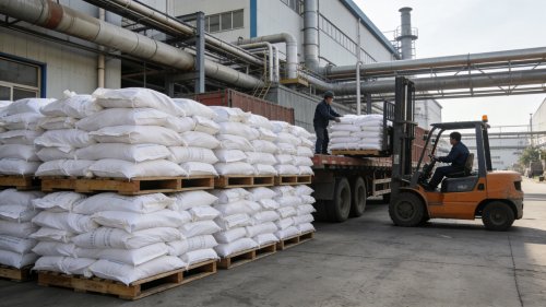 工业用HPMC纤维素工程用产品整齐堆放并装车准备发货