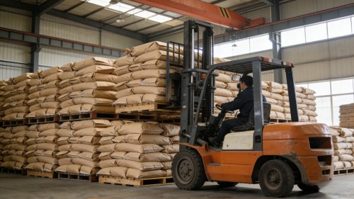 膨润土用纤维素产品装车现场