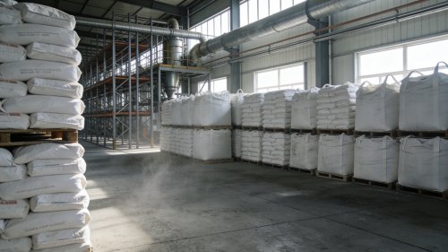 羟丙基甲基纤维素仓库出货叉车装车实拍场景