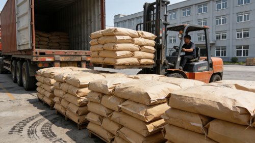 工业级羧甲基纤维素钠（CMC）产品在工厂装车运输