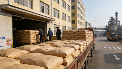 泥浆用CMC产品在工厂装车现场