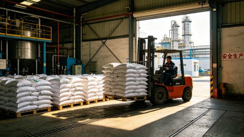 HPMC羟丙基甲基纤维素吨袋装车型号2208凝胶温度60至65℃适用于夏季高温施工避免热凝胶返稀厂区实拍