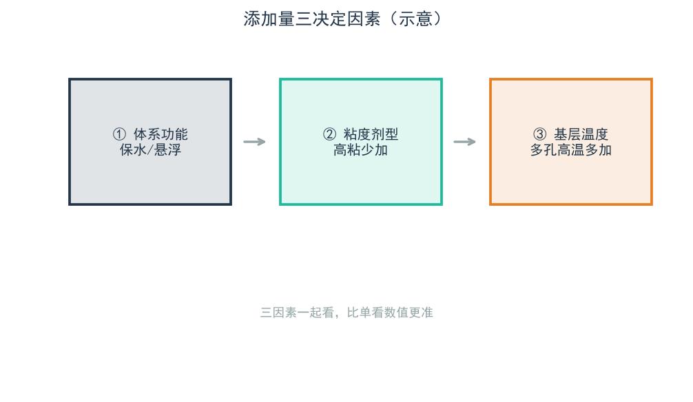 添加量三决定因素示意