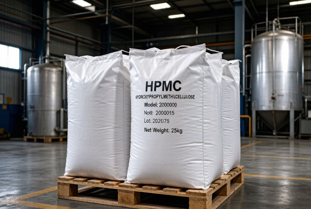 工业级HPMC羟丙基甲基纤维素25kg包装袋仓库实拍