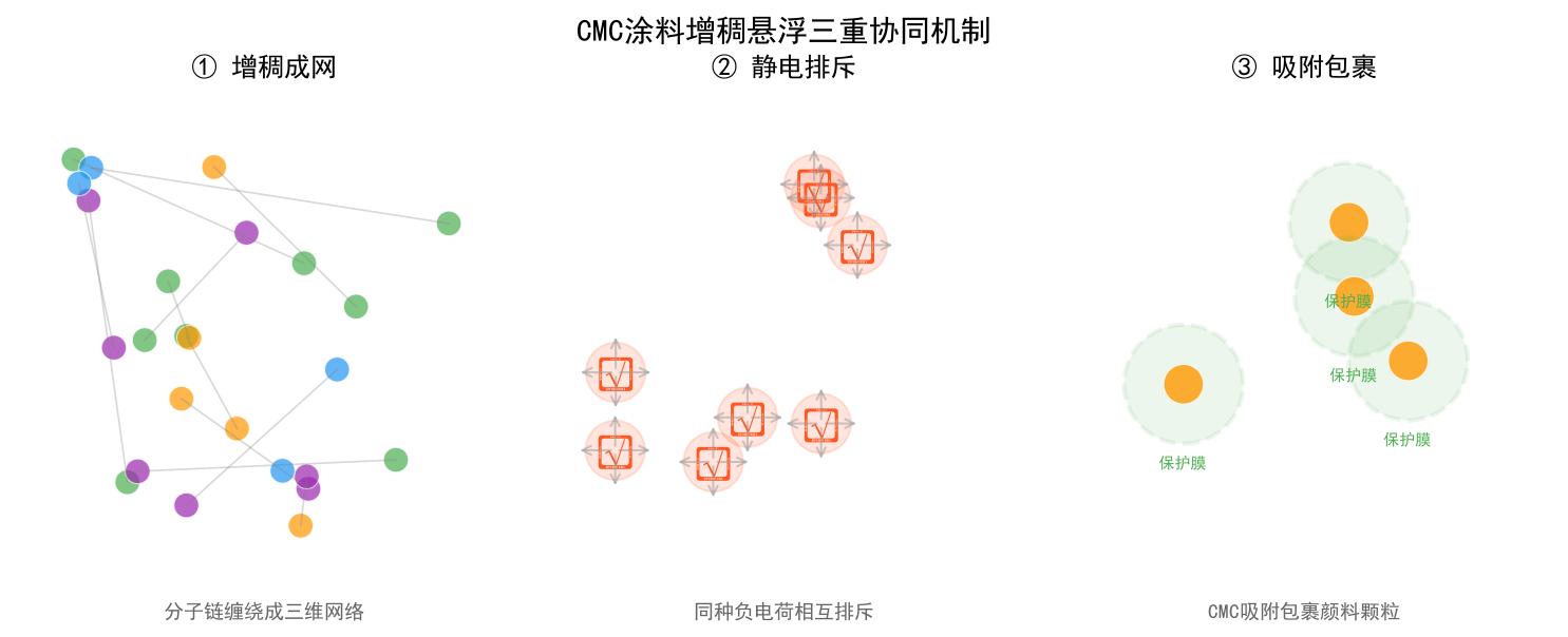 CMC在涂料工业中的增稠悬浮机理：三重协同机制深度解读